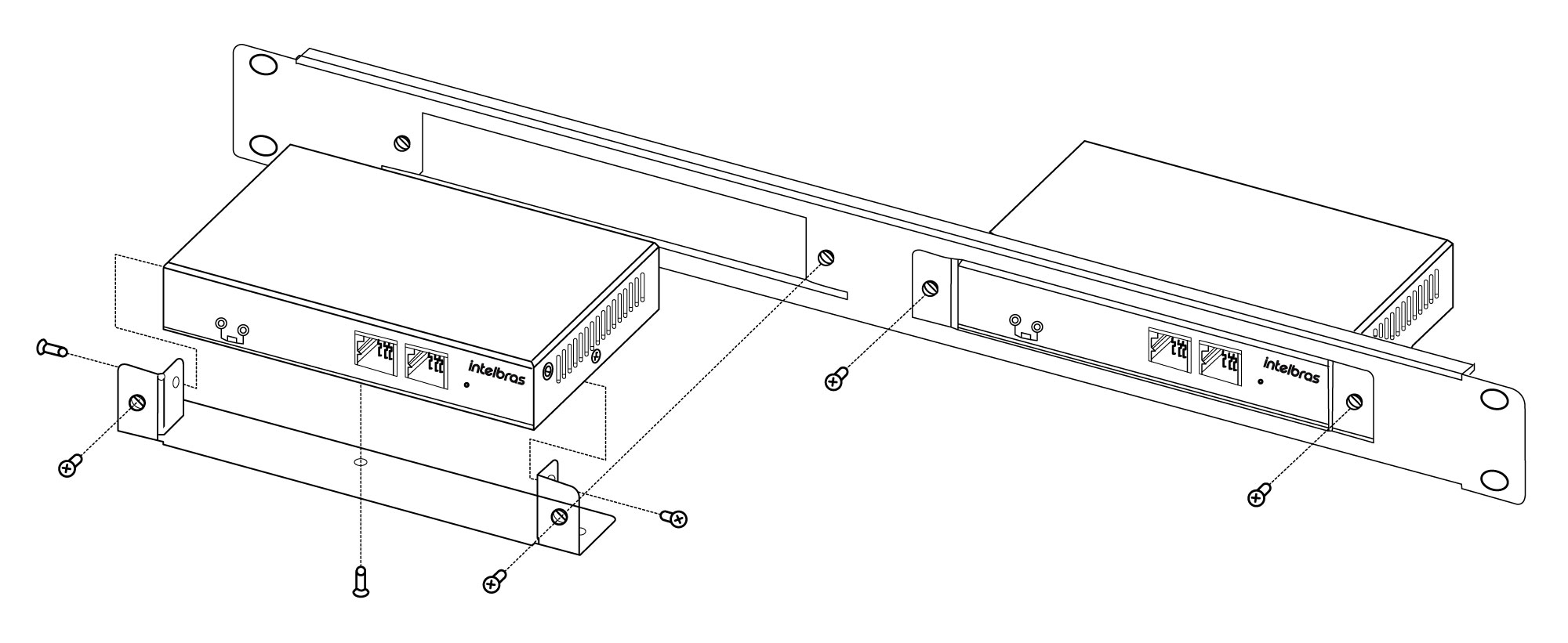Imagem do gabinete de rack 19 polegadas para até 2 CIP 1020