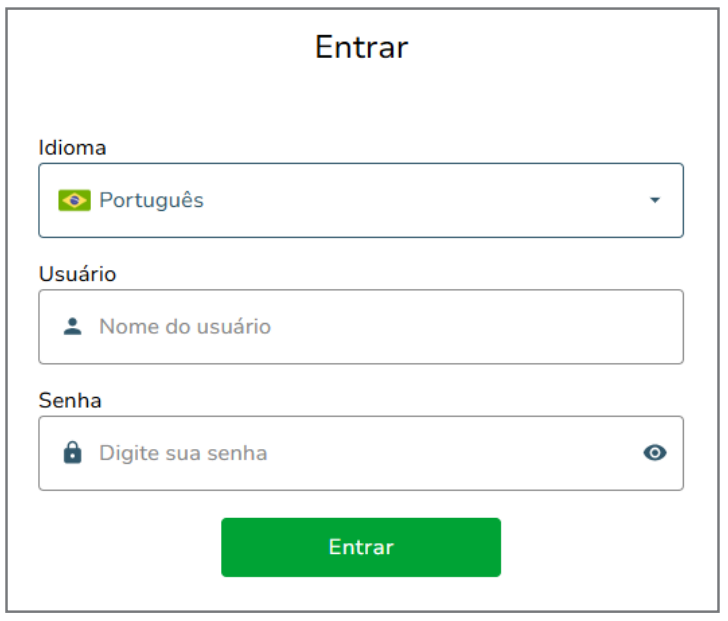 Imagem da tela de login da CIP 1020