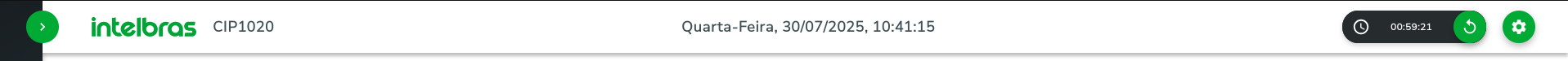 Barra superior do software