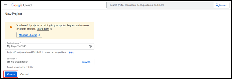 Create Google Platform