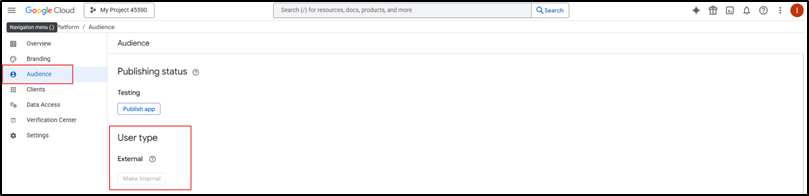 Selecting a user type