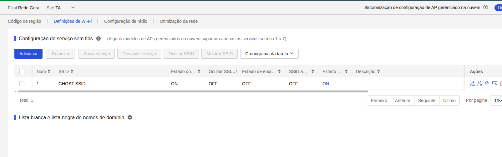 Adicionar SSID