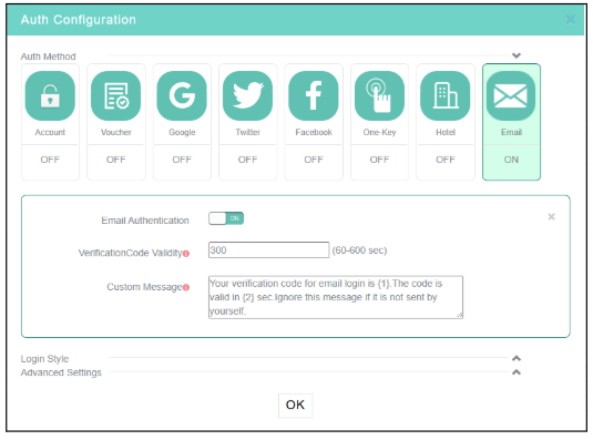 Configuração de Email