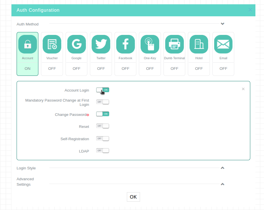 Configurações de Tempo de Sessão e Inatividade