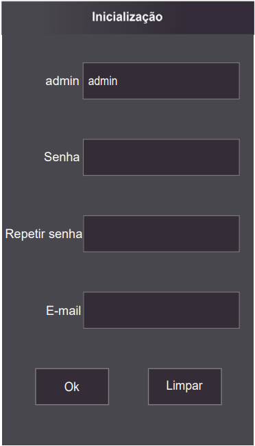 Tela de inicialização