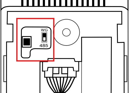 Chave seletora Wiegand x RS485