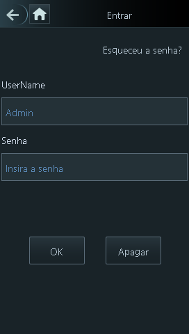 Acessar menu principal