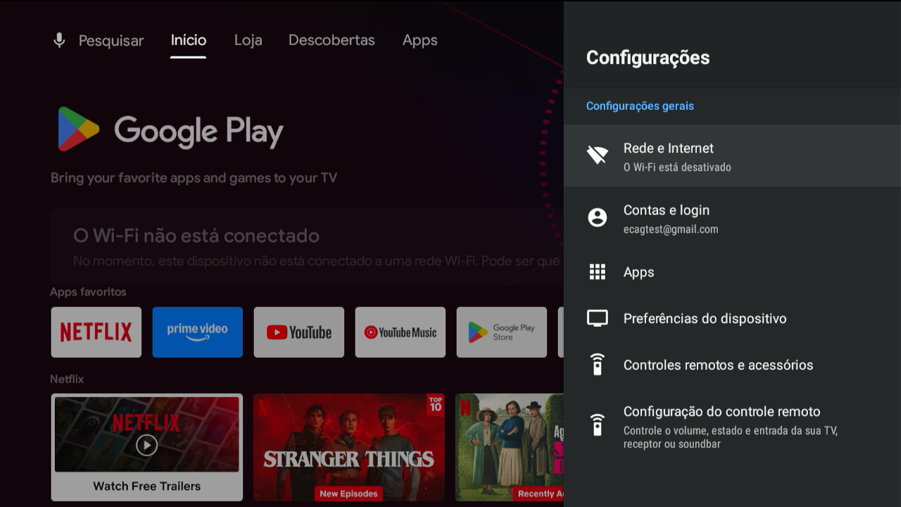 Tela configuração box Full HD