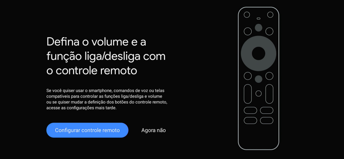 Figura tela configuração controle remoto