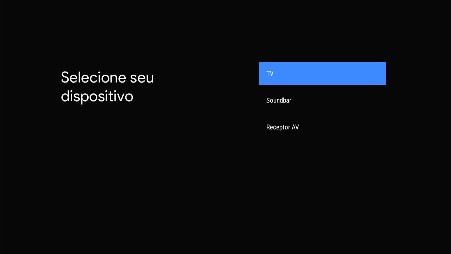Tela config controles remotos e acessórios