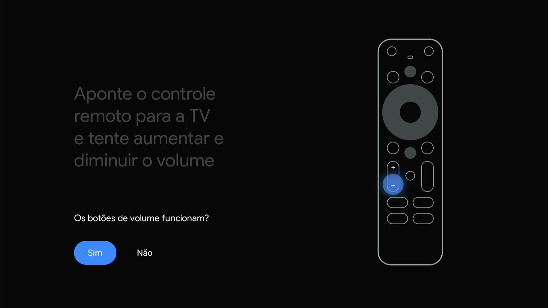 Figura tela configuração do controle - teste volume -