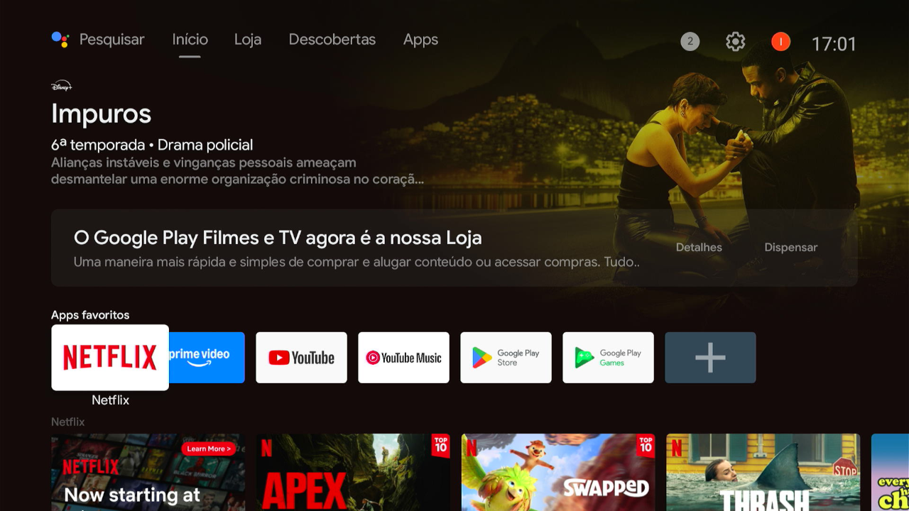 Tela aplicativos