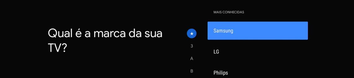 Figura tela configuranção marca da TV 