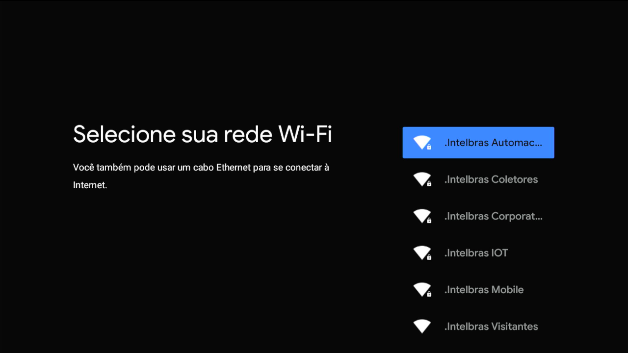 Figura tela selecionar Wi-Fi