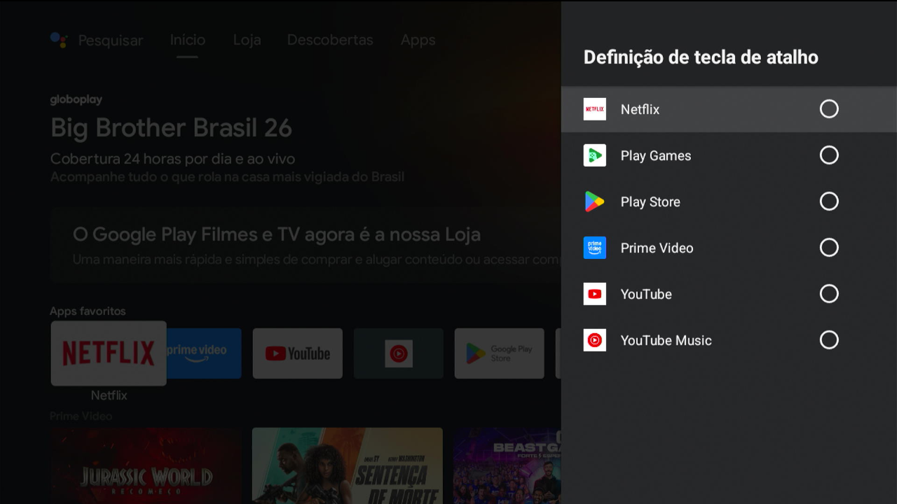 Tela config sistema
