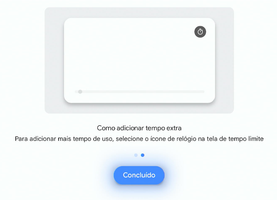 Tela instruções de configuração concluido