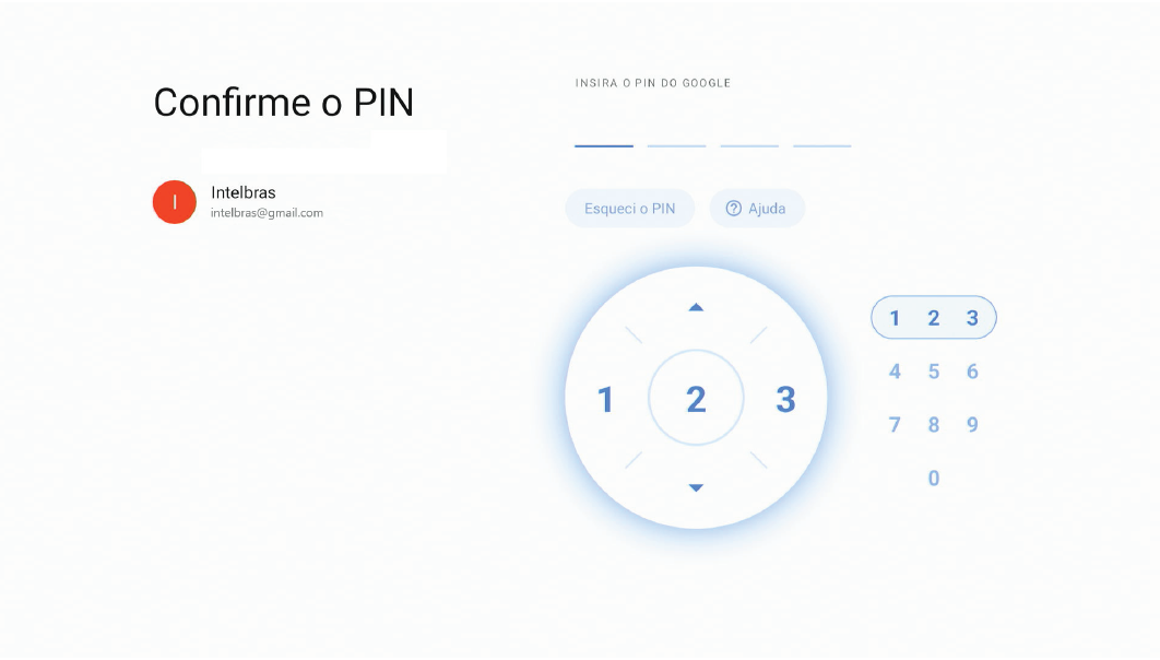 Tela confirmação do pin