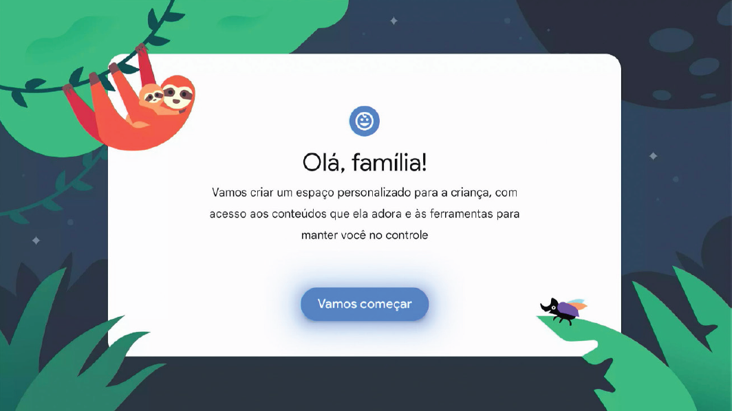 Tela de inicio perfil kids