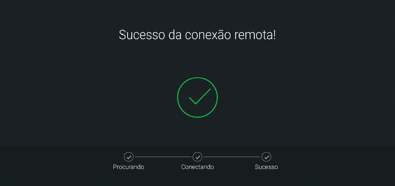 Figura tela sucesso da conexão remota