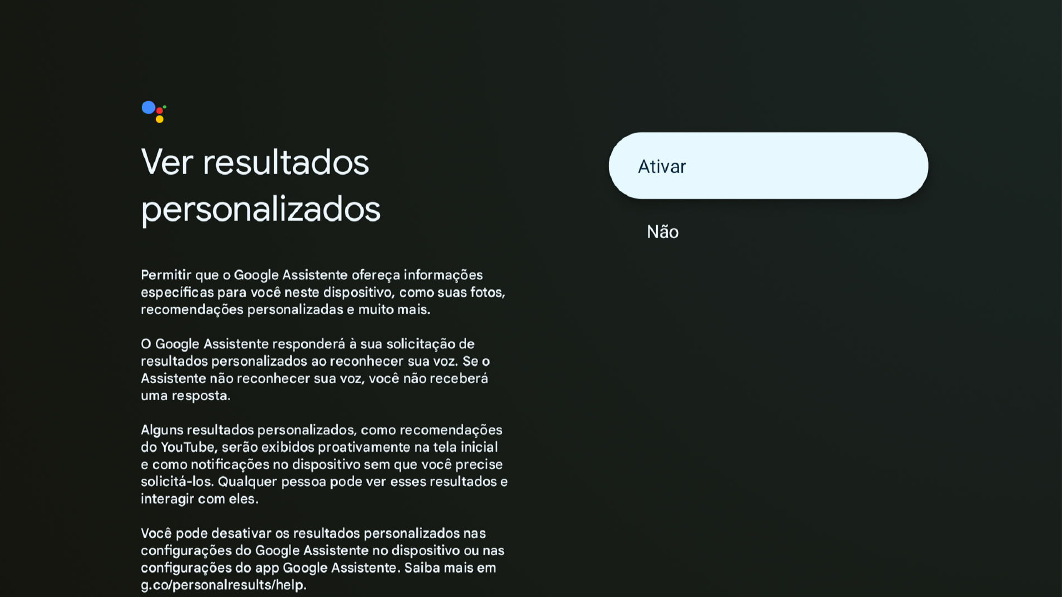 Tela ver resultados personalizados