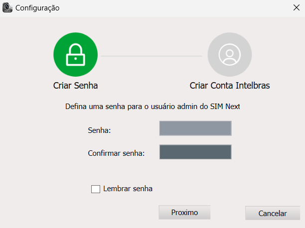 Definir senha para o admin